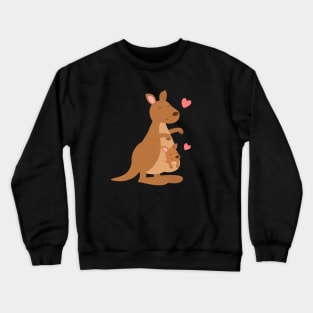 Cute Mom Kangaroo And Joey Crewneck Sweatshirt